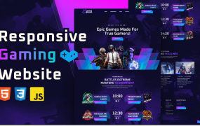 响应式游戏平台网页模板